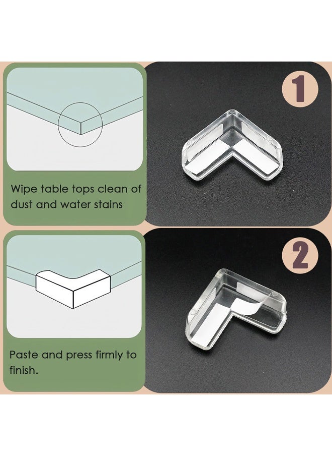 10 PCS Table Corner Protectors, Furniture Corner Protectors, Rubber Corner Protectors, Can be Used on Plastics, Most Kitchen Counters of Tile and Stone, Ceramic, Glass, Wood Desks - Image 4
